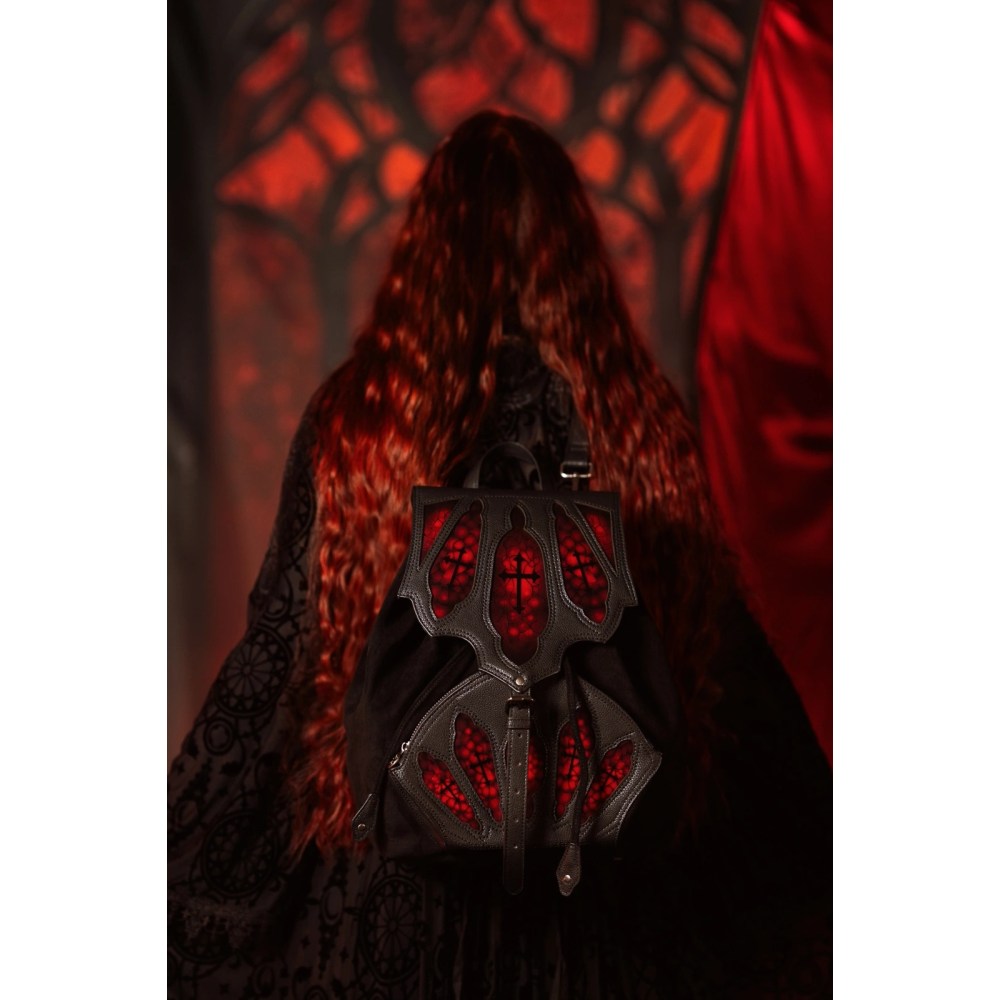 Restyle - Bloodveil Rucksack - Schwarz/Rot